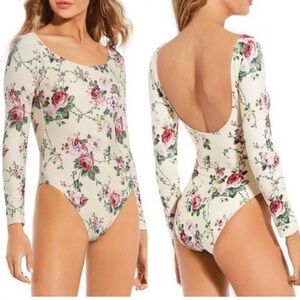 Antonio Melani Swim suit Floral Long Sleeve Bodysuit